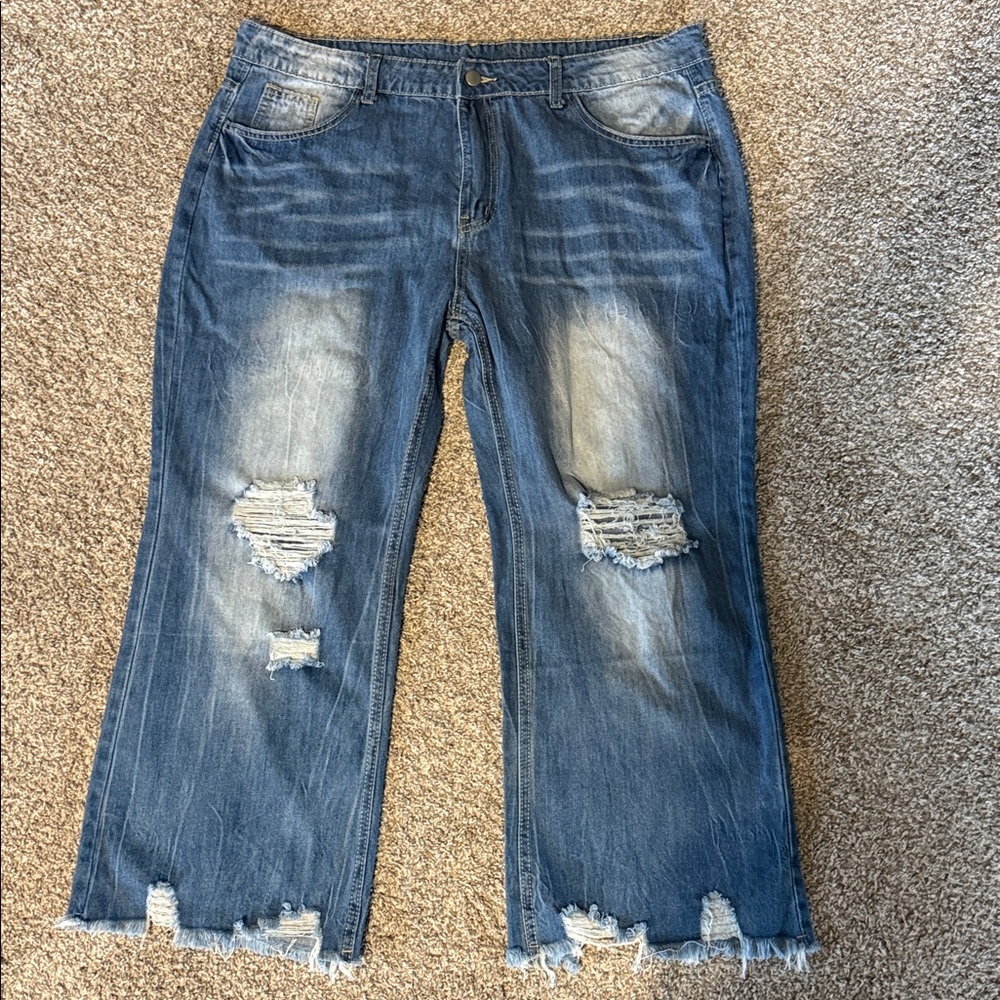Distressed Blue Women's Jeans